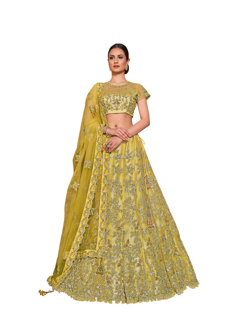 TAZARA NAYONIKA Mohmayaa 16600 Latest Fancy Heavy Designer wedding Wear Net With Satin Silk Cord Resham Sequins Embroidery Lehenga Choli Collection
